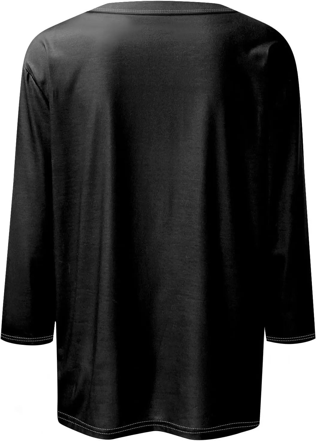 3/4 Sleeve Womens Tops Floral Print Loose Fit Blouse Plus Size Casual Tunic Tops Soft Stretch for Summer Beach & Office