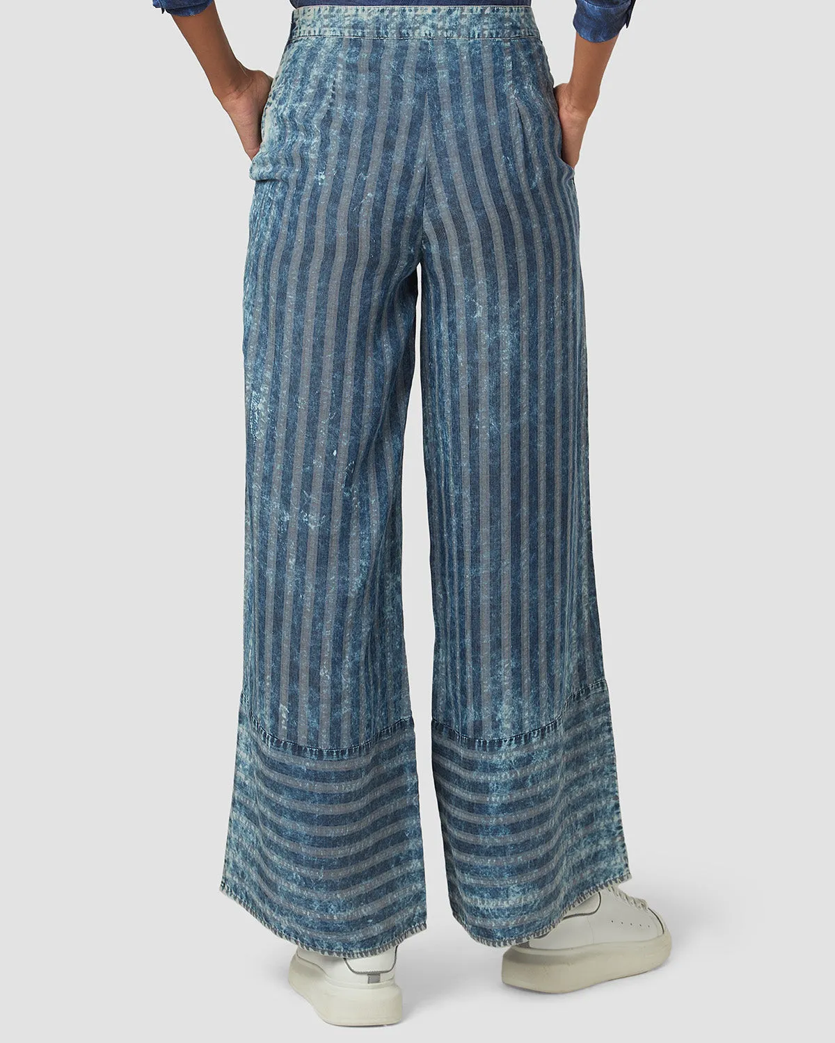 Across The Universe Wide-Legged Striped Jeans