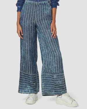 Across The Universe Wide-Legged Striped Jeans