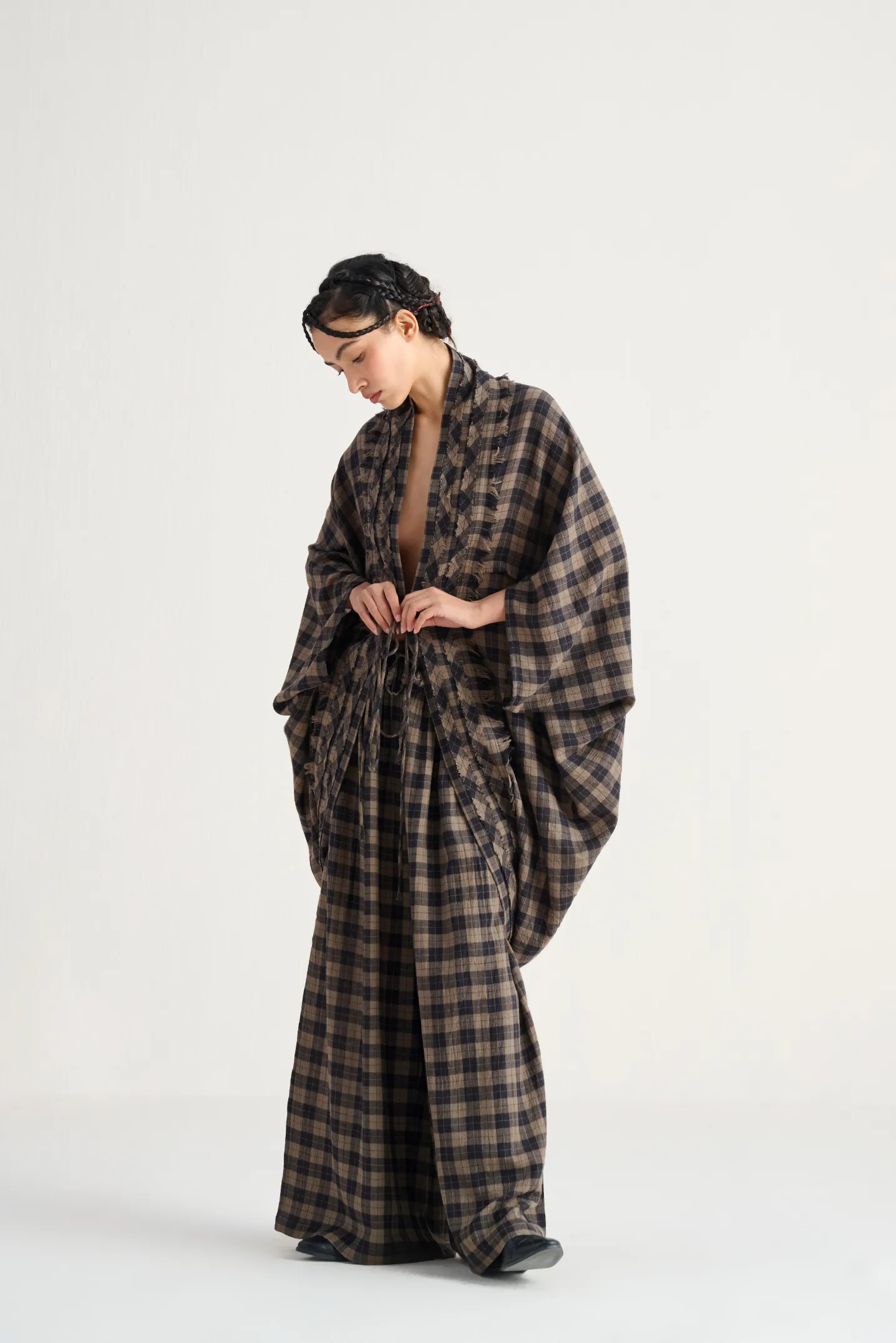 Almas Pashmina Wool Robe Set