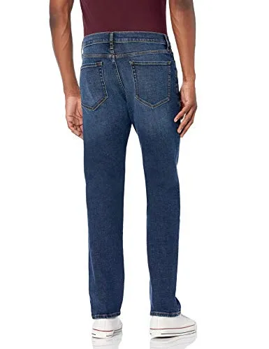Amazon Essentials Men's Straight-Fit Stretch Bootcut Jean, Dark Vintage, 40W x 30L