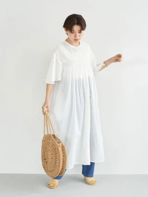 Aoi Lace Pintuck Dress