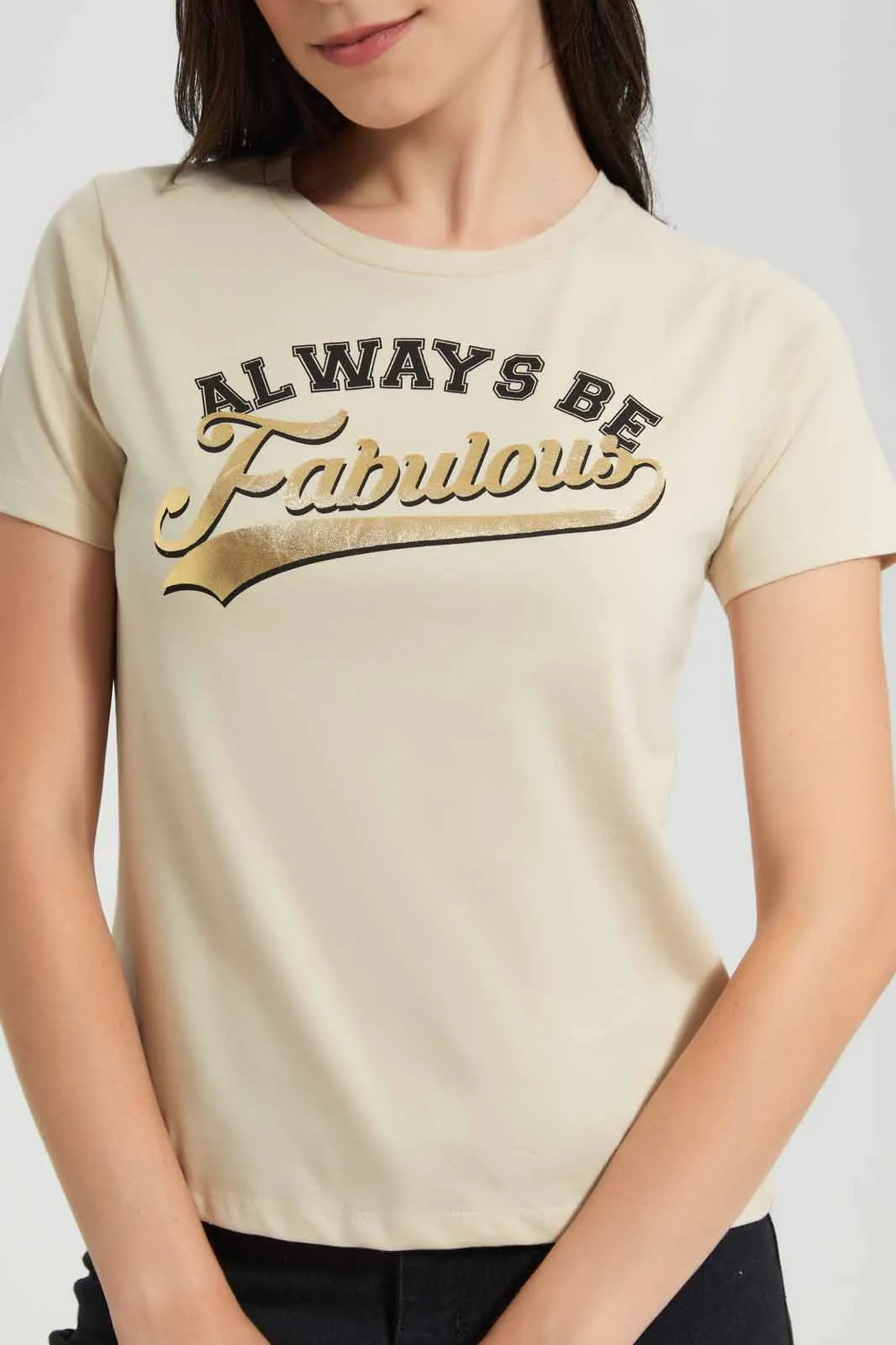 Beige Fabulous T-Shirt