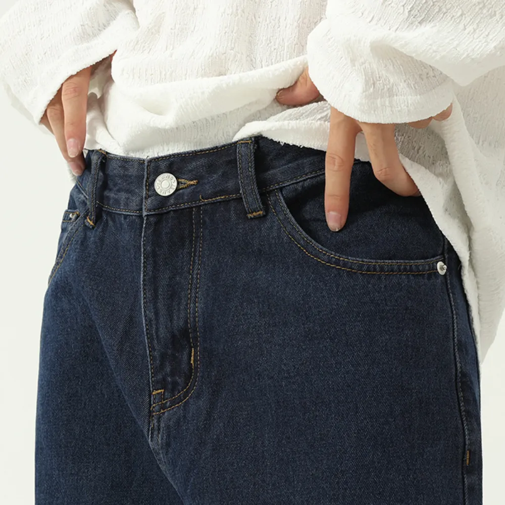 Classic Solid Color Slim Jeans