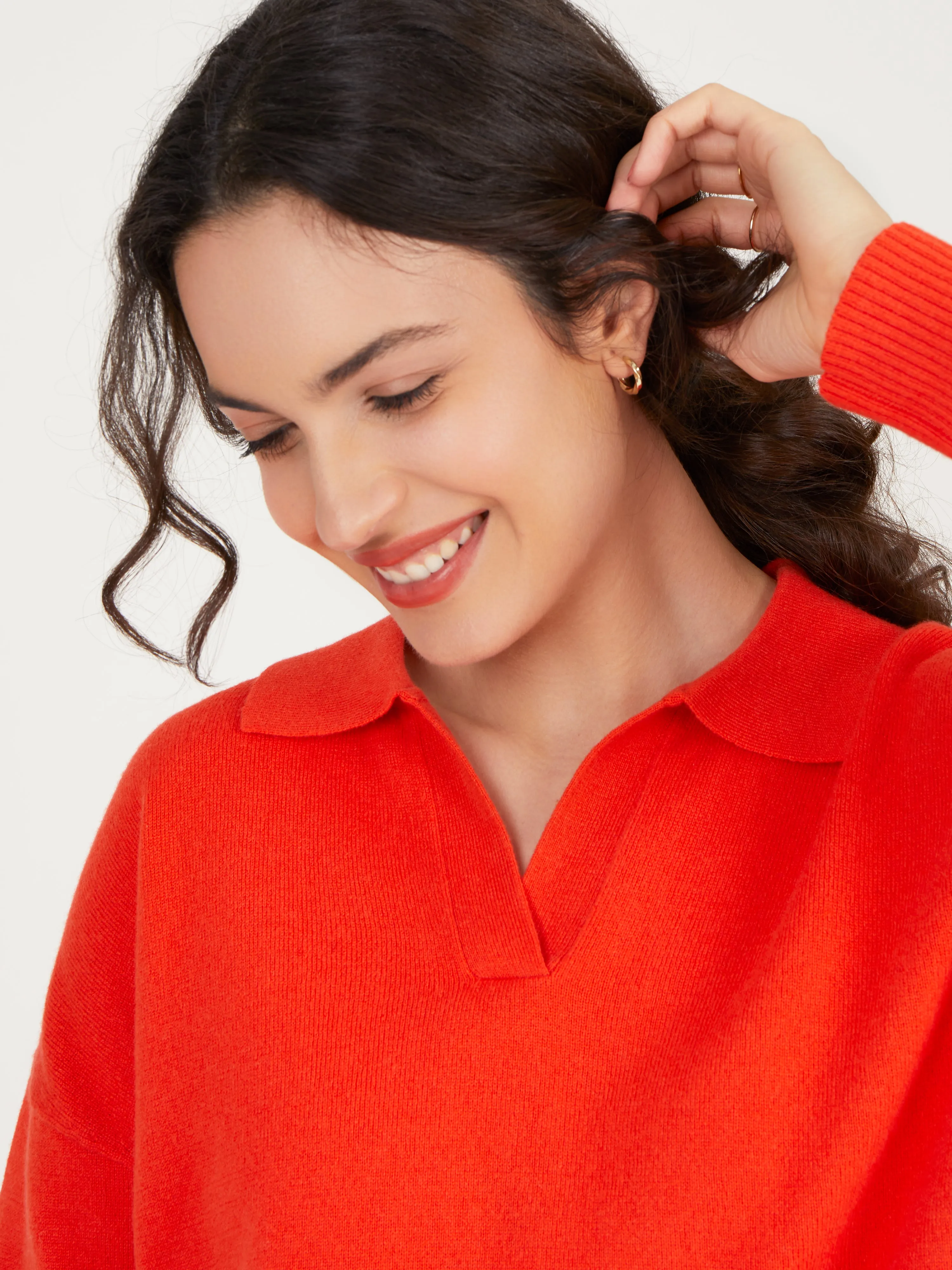 Core Standard 100% Cashmere Relaxed Collar Jumper