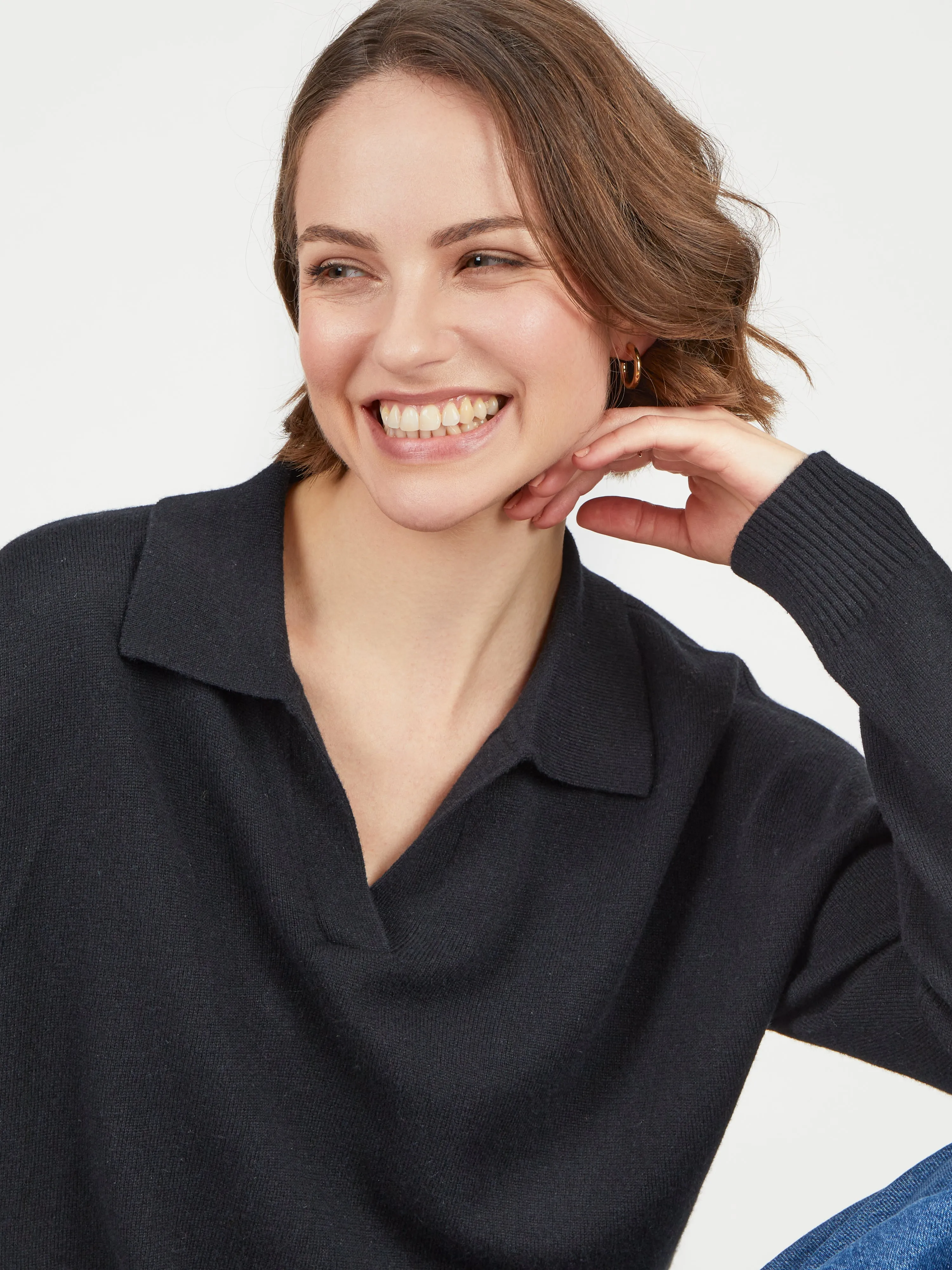 Core Standard 100% Cashmere Relaxed Collar Jumper