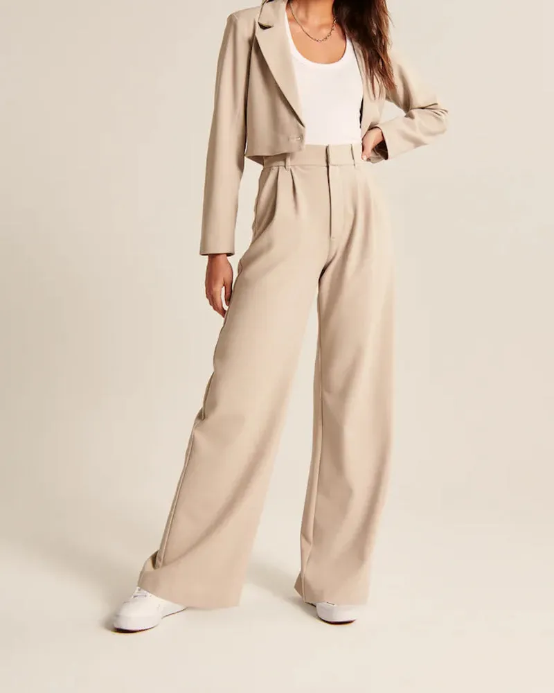 Effortless Tailored Wide Leg Pants