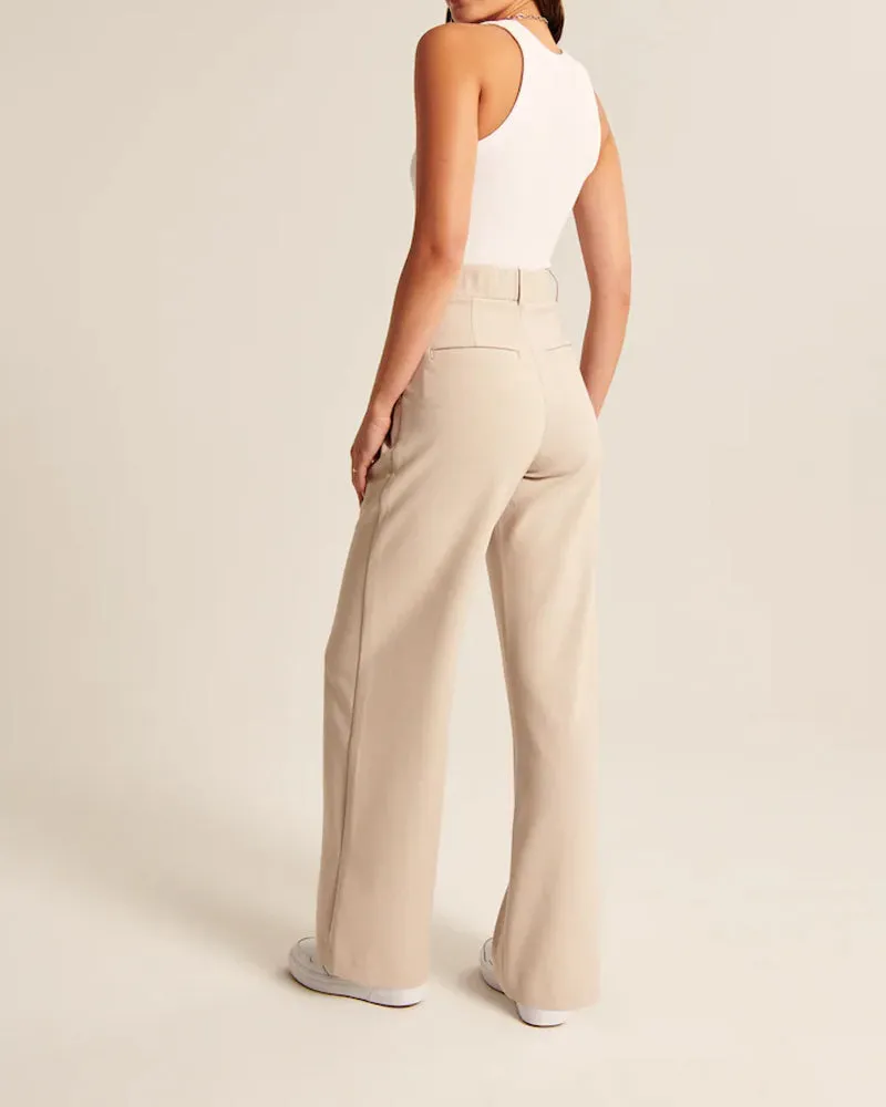 Effortless Tailored Wide Leg Pants