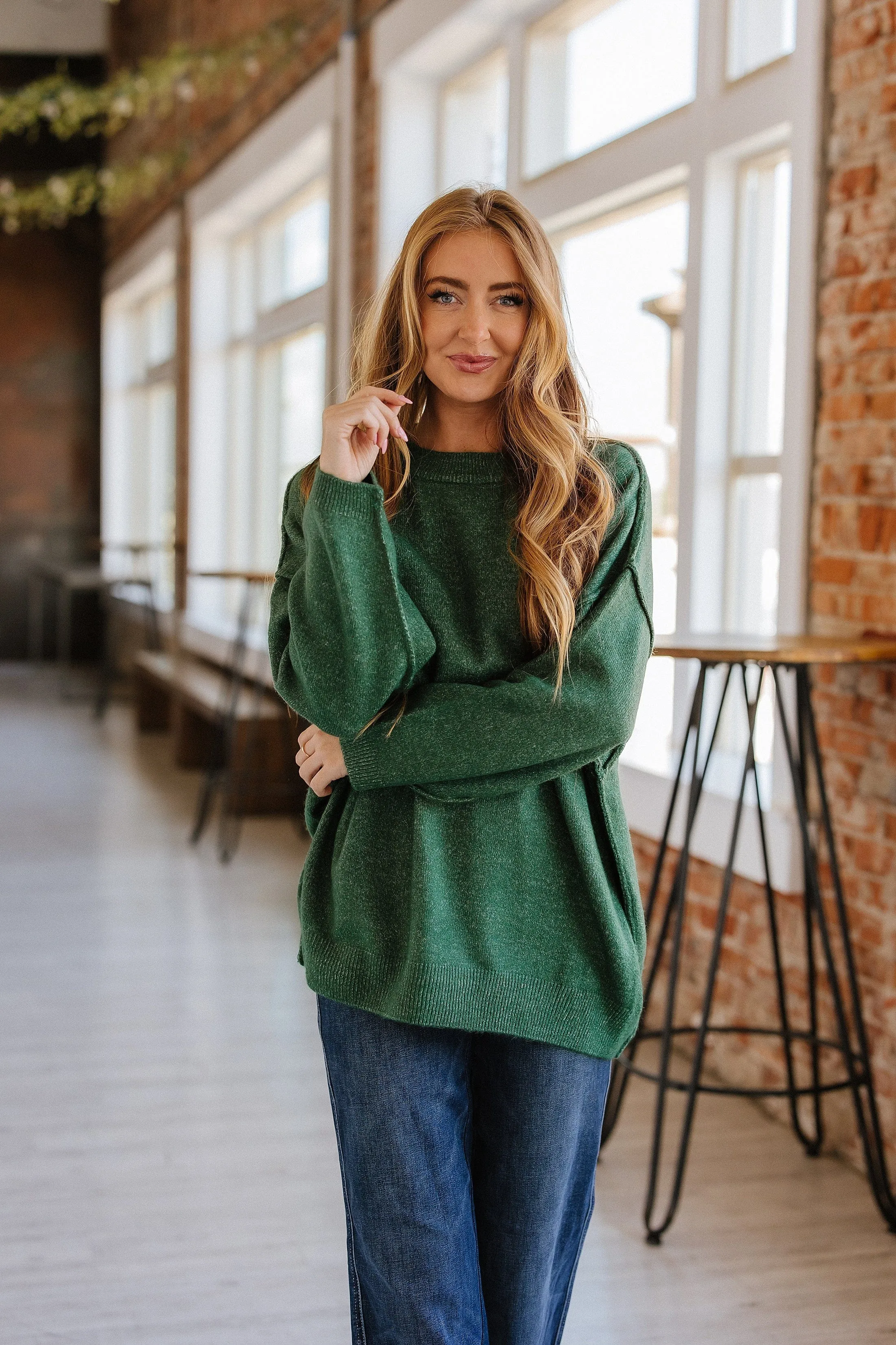 Ferra Oversized Raw Seam Sweater