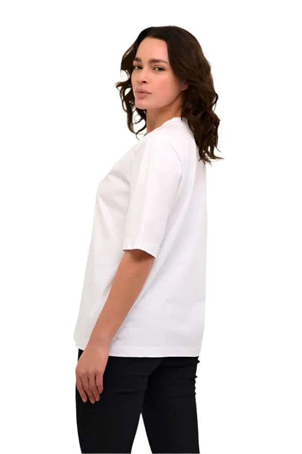 Kaffe Womens Ivana T-Shirt Optical White