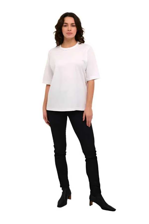 Kaffe Womens Ivana T-Shirt Optical White