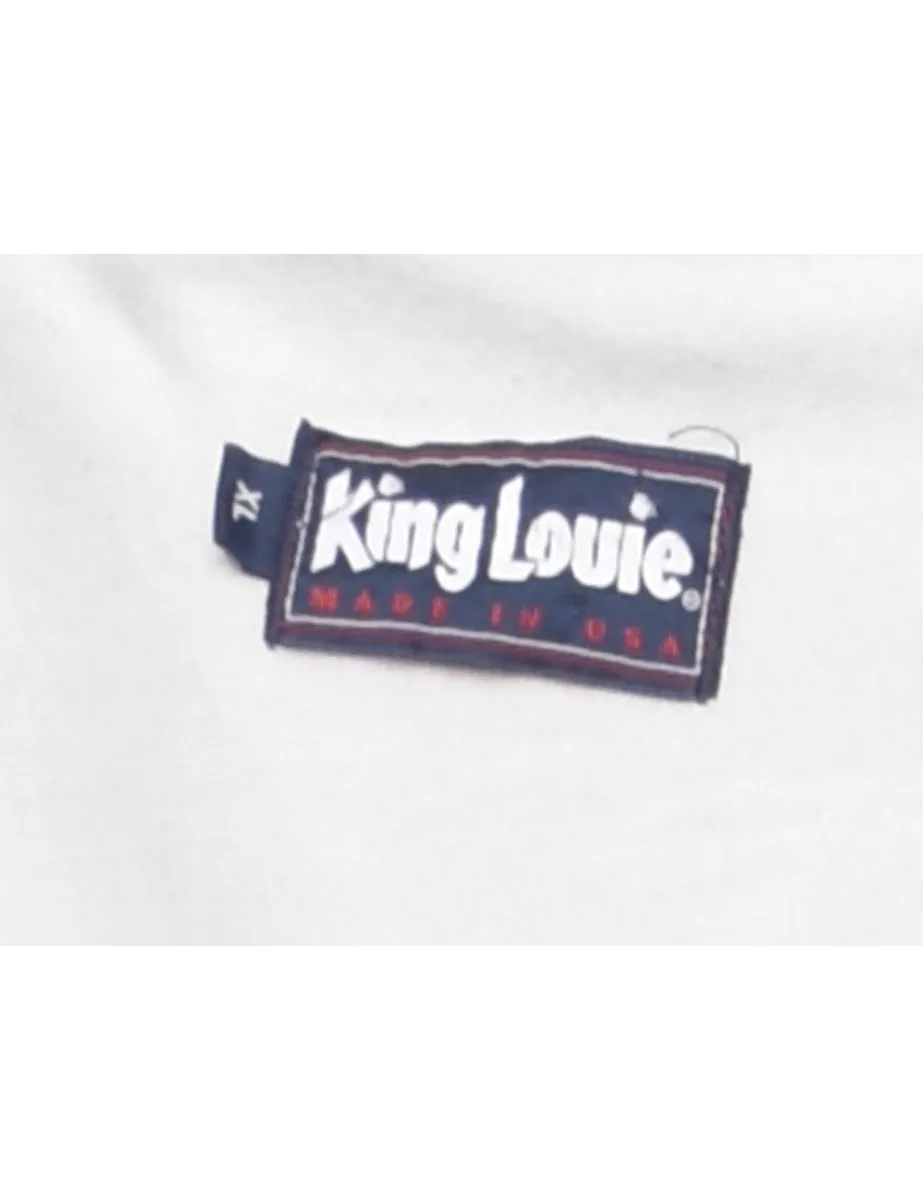 King Louie Embroidered Black & Yellow Bomber Jacket - XL