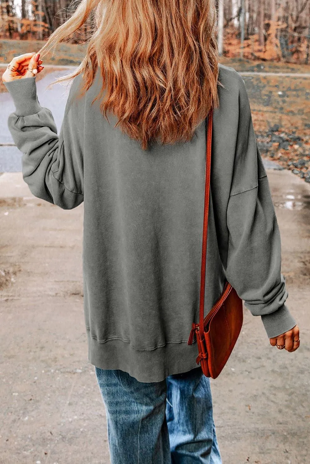 LEGGINGS, LEAVES & LATTES PLEASE Graphic Sweatshirt