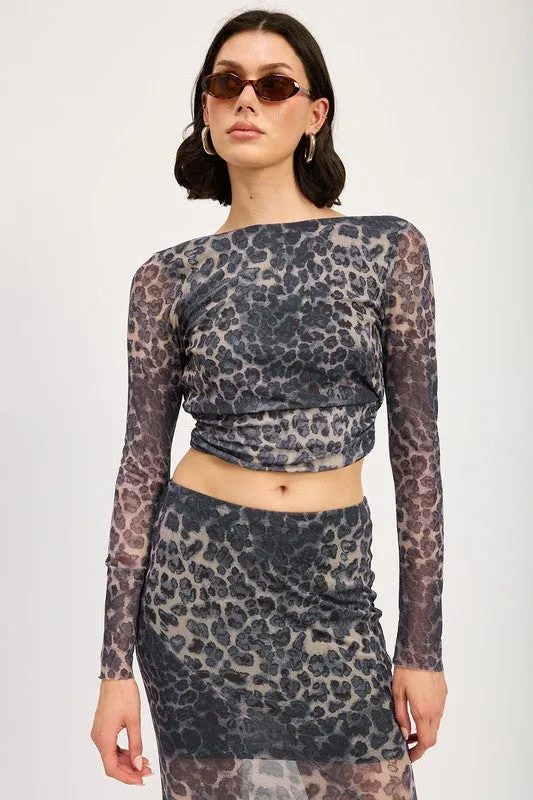 LONG SLEEVE TOP WITH BACK TIE