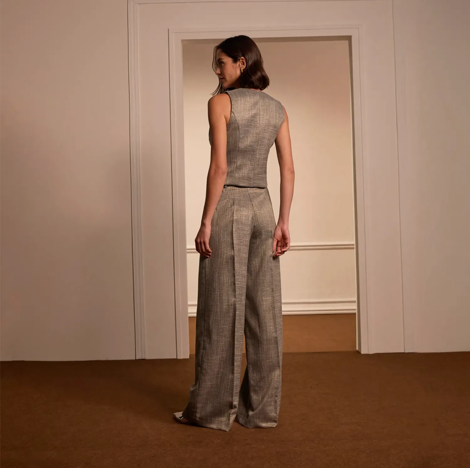 Lurex Tailored Pants
