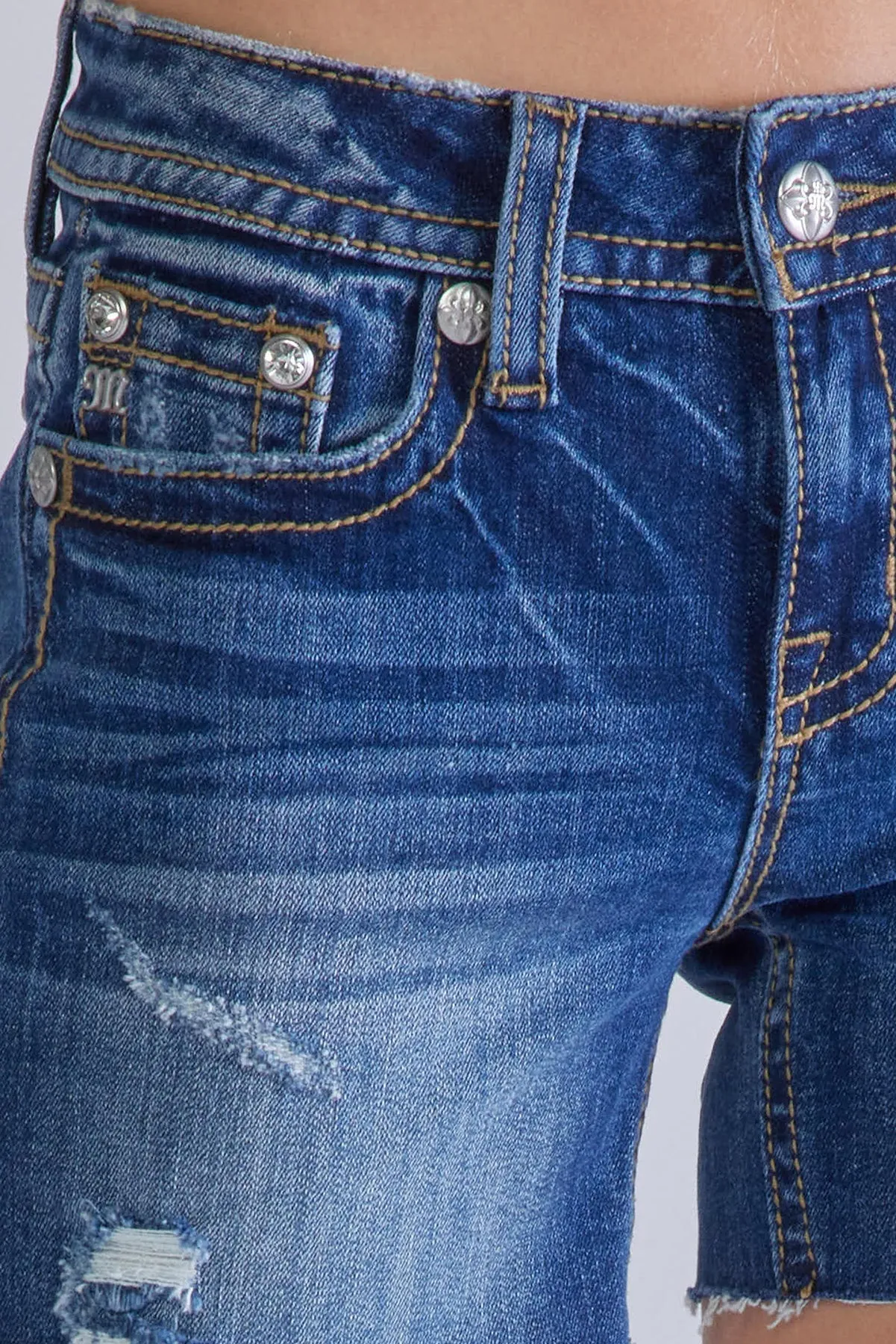 Miss Me Everyday Classic Mid-Rise Shorts