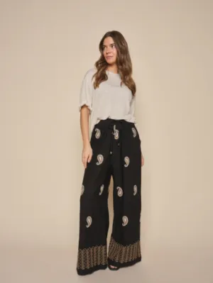 Mos Mosh - Lari Embroidery Pant - Black