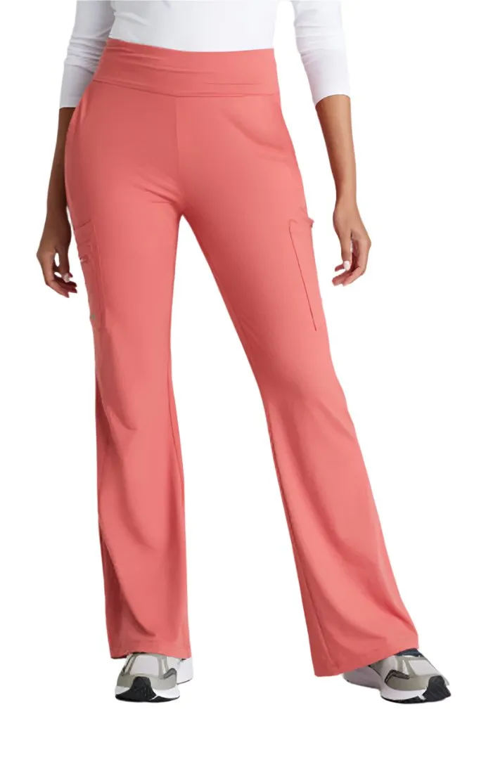 Performance Knit by Barco Sprint Knit 7-Pocket High-Rise Flare Leg Scrub Pant