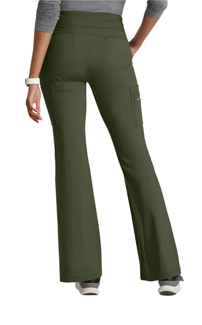Performance Knit by Barco Sprint Knit 7-Pocket High-Rise Flare Leg Scrub Pant