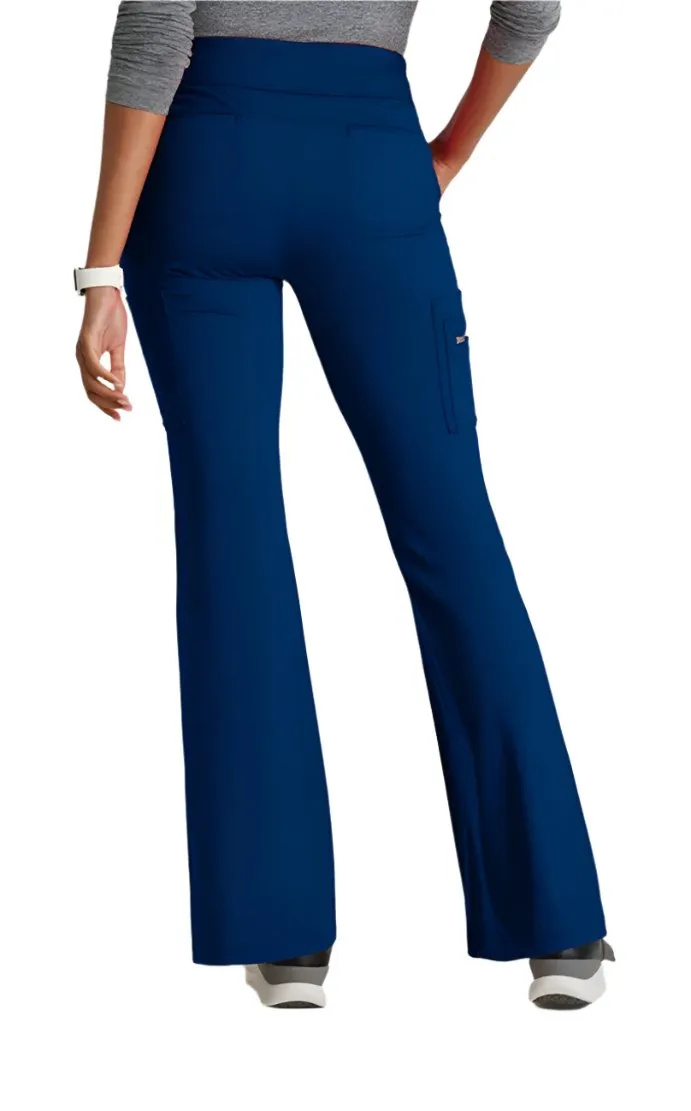 Performance Knit by Barco Sprint Knit 7-Pocket High-Rise Flare Leg Scrub Pant