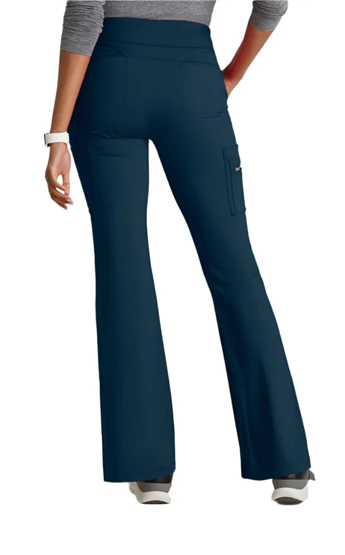 Performance Knit by Barco Sprint Knit 7-Pocket High-Rise Flare Leg Scrub Pant