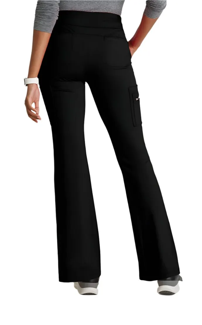 Performance Knit by Barco Sprint Knit 7-Pocket High-Rise Flare Leg Scrub Pant
