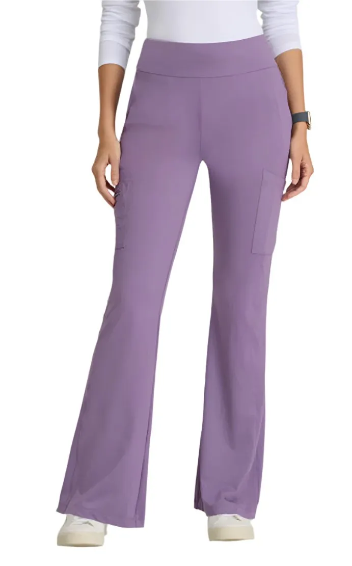 Performance Knit by Barco Sprint Knit 7-Pocket High-Rise Flare Leg Scrub Pant