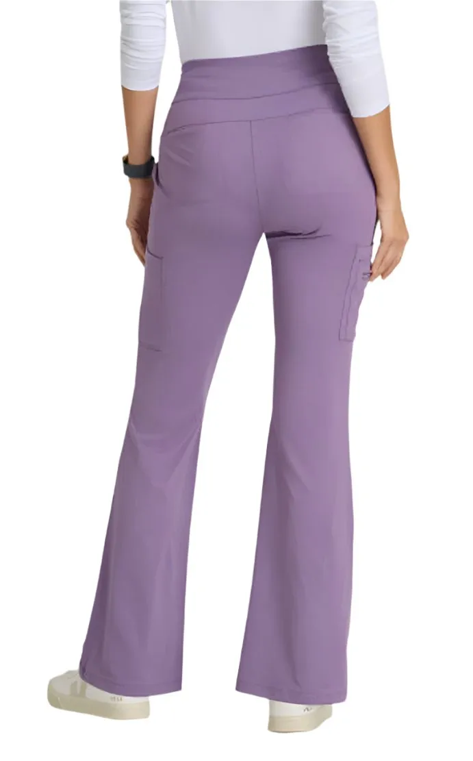 Performance Knit by Barco Sprint Knit 7-Pocket High-Rise Flare Leg Scrub Pant