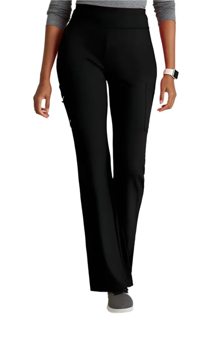 Performance Knit by Barco Sprint Knit 7-Pocket High-Rise Flare Leg Scrub Pant