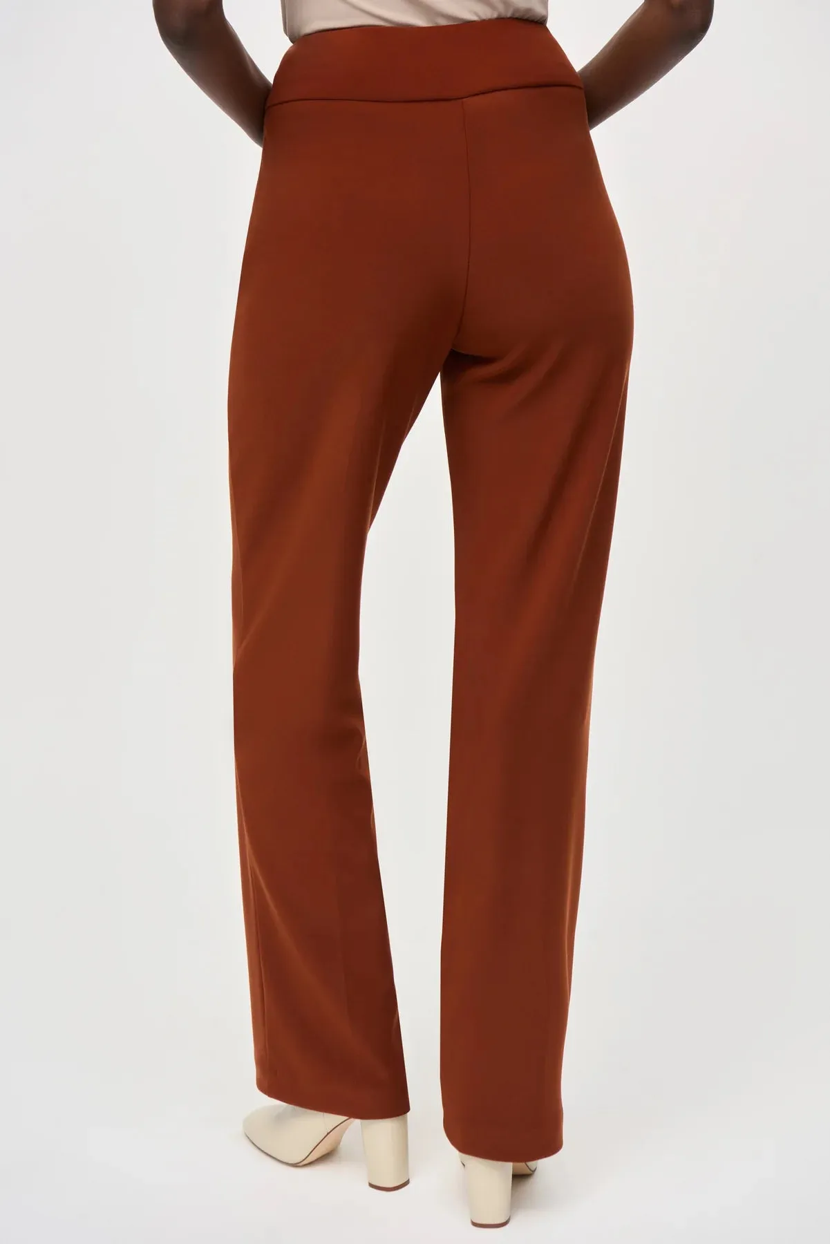 Pull On Straight Leg Dress Pant W/Tab Detail