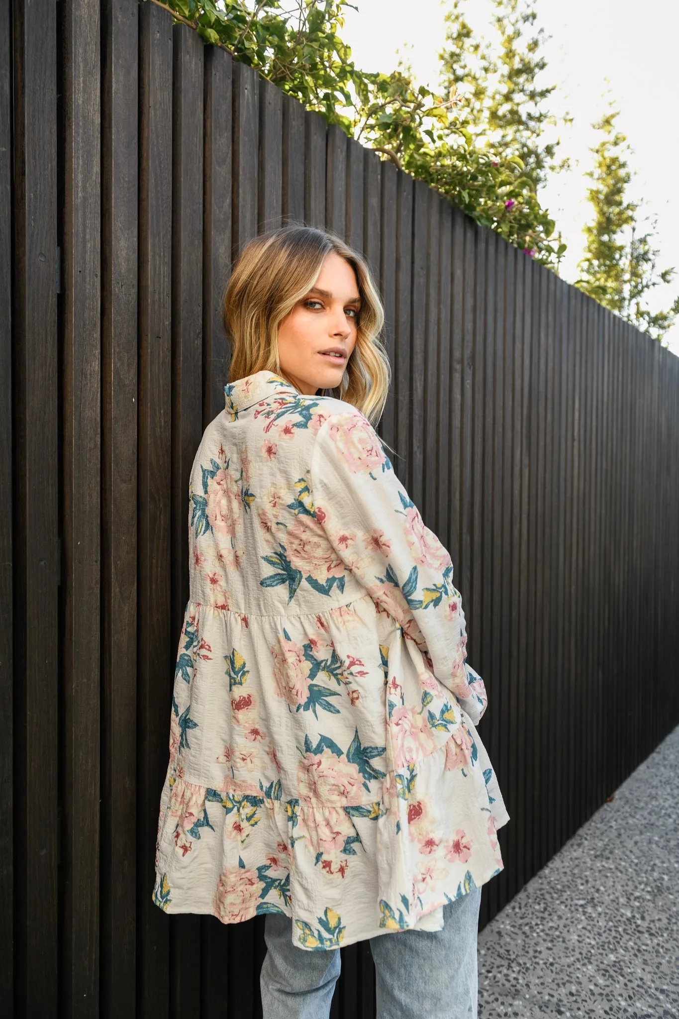 SADIE BLOUSE - BLUSH FLORAL