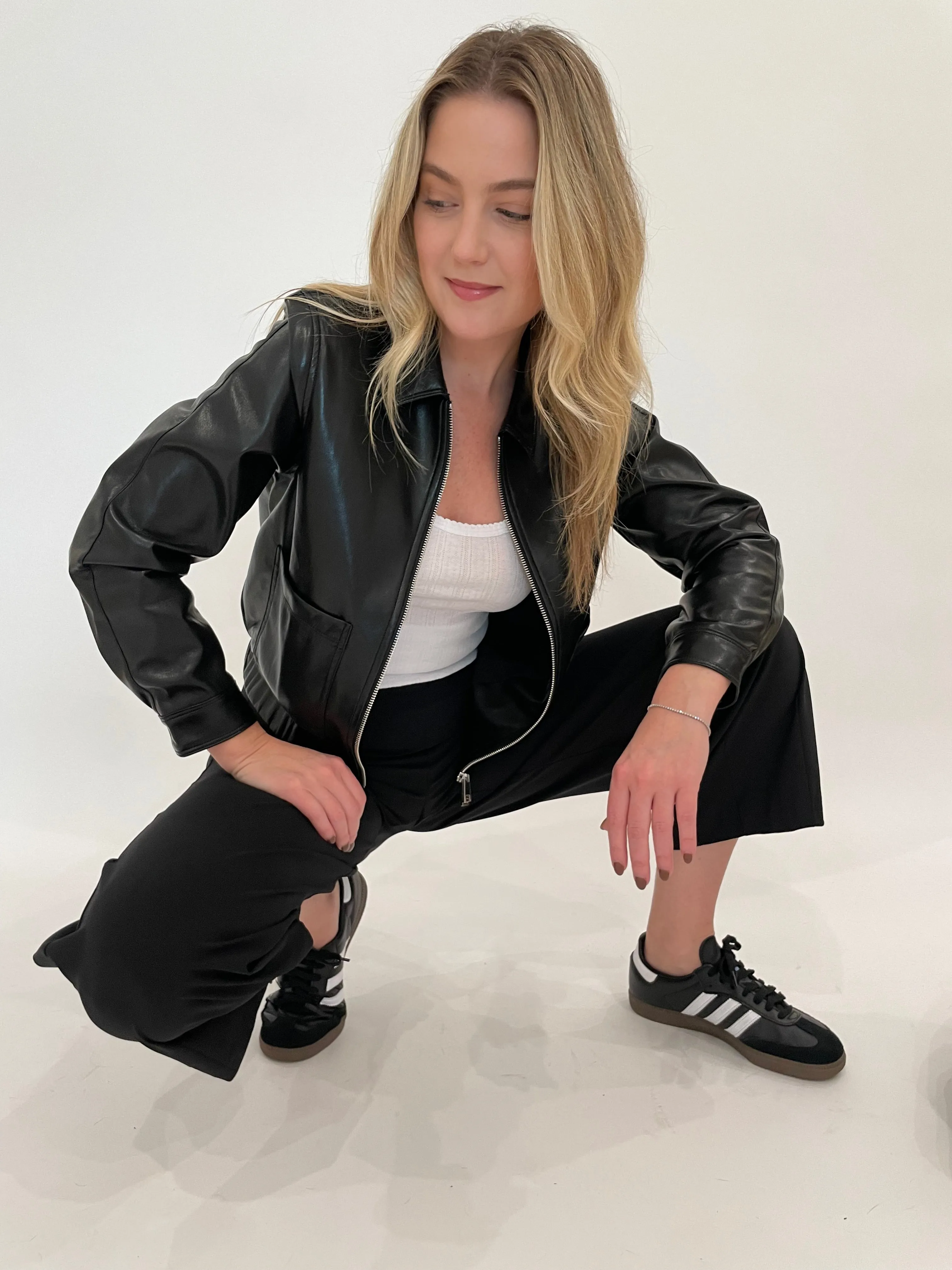 Sally 7/8 High Tech Jersey Pants - Black