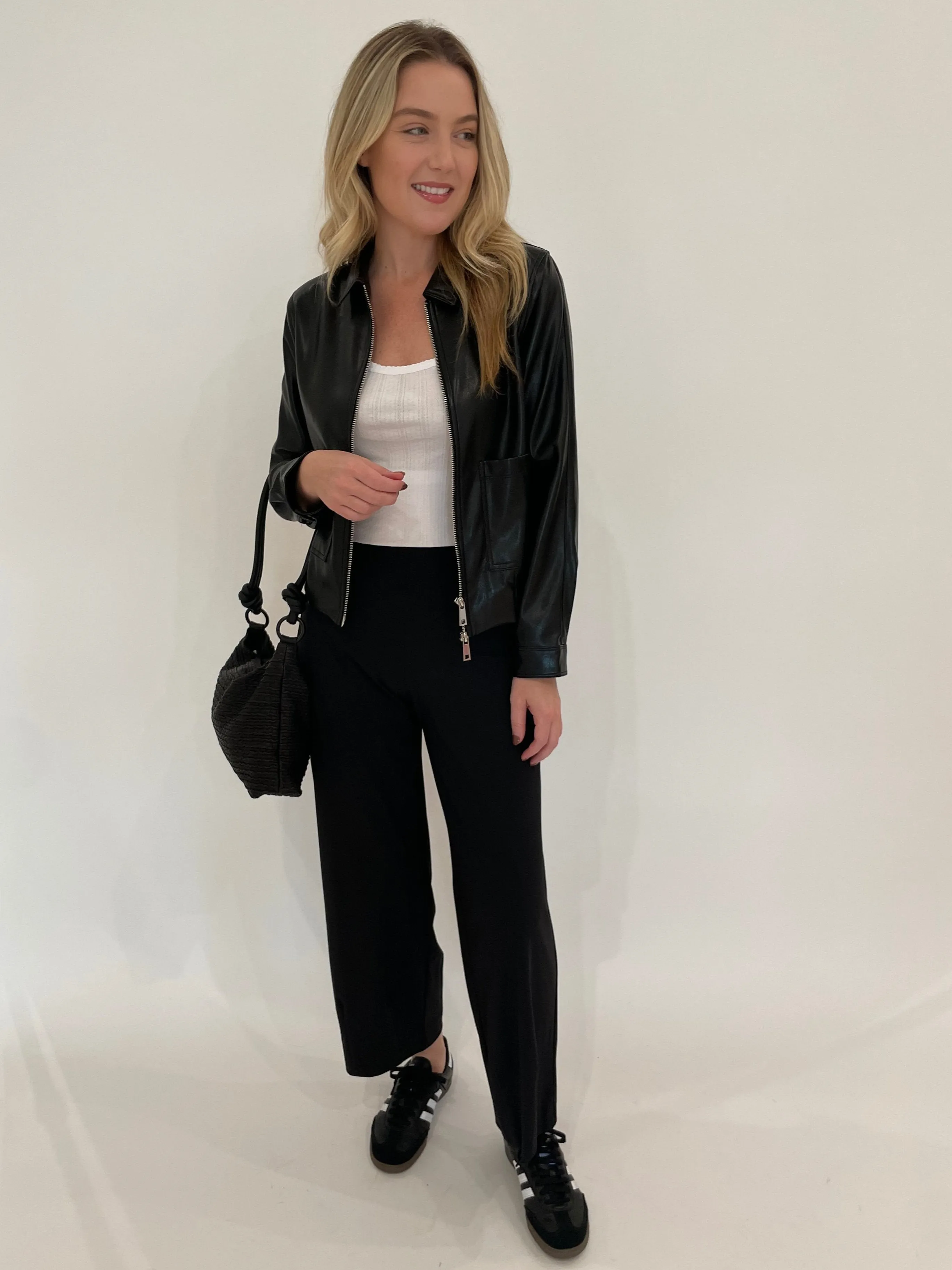 Sally 7/8 High Tech Jersey Pants - Black