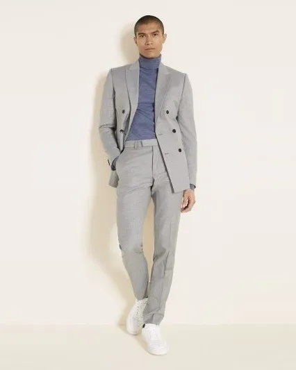 Slim Fit Grey Stretch Suit