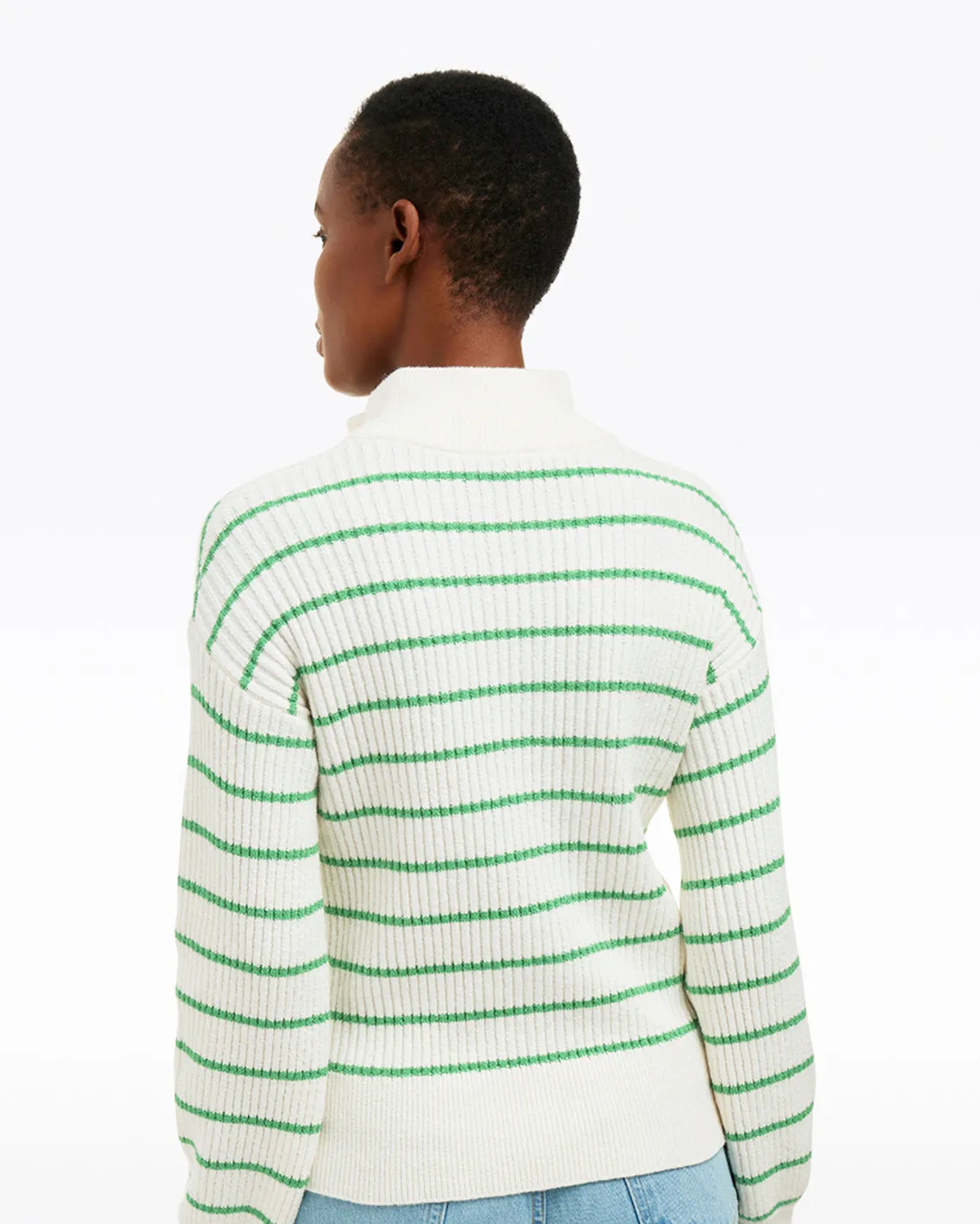 Striped Button Front Sweater