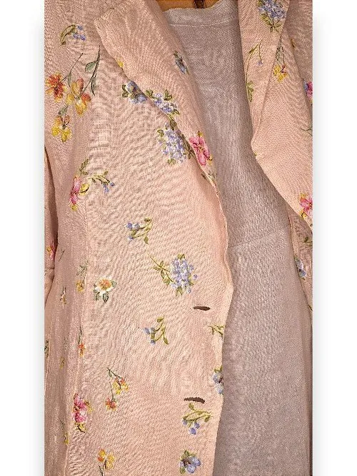 SUIT LINEN JACKET LINEN WINDY BLOOM PEACH